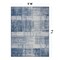 World Rug Gallery Contemporary Distressed Boxes Weather Resistant Indoor/Outdoor Area Rug 5' x 7' Blue 4032BLUE5X7 - alternate 3
